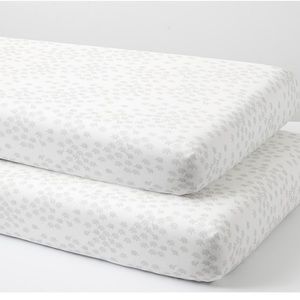 Pottery Barn Kids Elephant Organic Cotton Crib Fitted Sheet (SET OF 2)